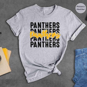 School Team Spirit Shirt: Panther Mascot Design - Ringspun Cotton, Preshrunk, Game Day Apparel image 3