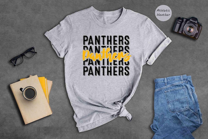 School Team Spirit Shirt: Panther Mascot Design - Ringspun Cotton, Preshrunk, Game Day Apparel image 3