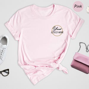 Design Your Own Tee Custom Printed Shirt: Personalized Logo Apparel, Heather Cotton Blend (Multiple Sizes, Upload Design) image 6
