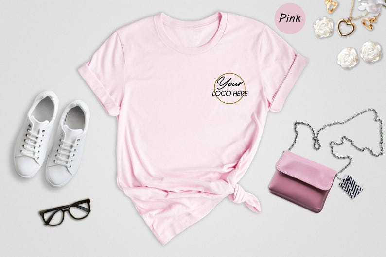 Design Your Own Tee Custom Printed Shirt: Personalized Logo Apparel, Heather Cotton Blend (Multiple Sizes, Upload Design) image 6