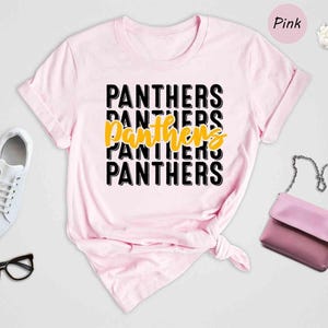School Team Spirit Shirt: Panther Mascot Design - Ringspun Cotton, Preshrunk, Game Day Apparel image 2