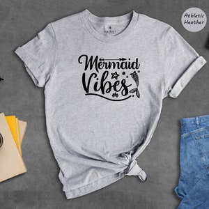 Funny Mermaid Shirts, Mermaid Sweatshirt, Mermaid Vibes Shirt, Mermaid Shirts for Girls, Mermaid Mom Shirt, American Mermaid Shirt