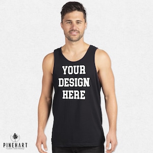 Custom Muscle Tank, Personalized Workout Tank, Men&#39;s Custom Gym Shirt, Custom Text Sleeveless Shirt, Custom Cotton Tank Top