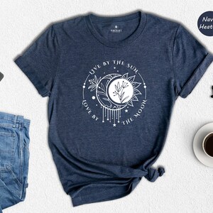 Live By The Sun Love By The Moon Shirt, Celestial Tee, Mystical Shirt, Moon Shirt, Sun Shirt, Moon Lover Tee, Star Shirt