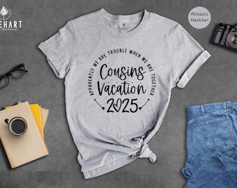 Cousins Vacation Shirt, Warning 2025 Cousin Trip In Progress, Vacation Tee, Cousin Trip T-Shirt, Matching Cousin Vacation Tee