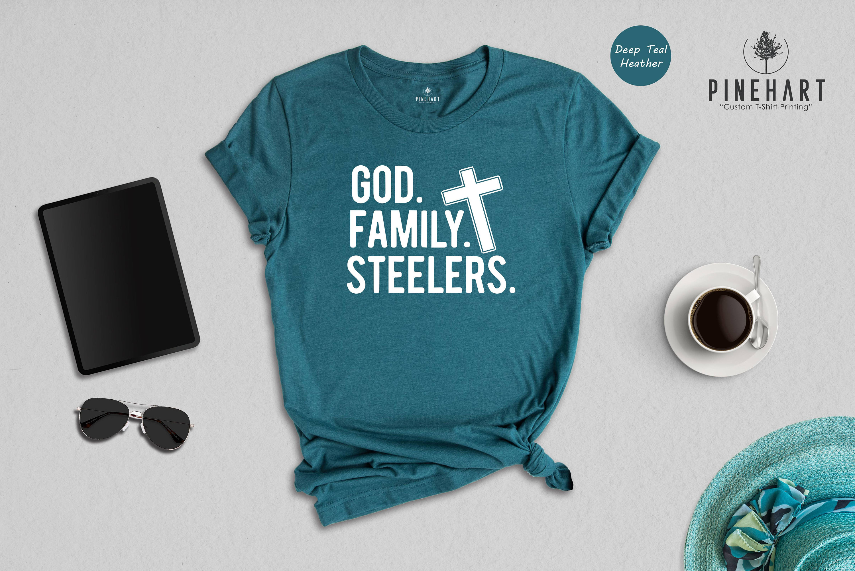 Valentine's Father's Day Gifts God Family Steelers T-Shirt Valentine's Father's Day Gifts God Family Steelers T-Shirt