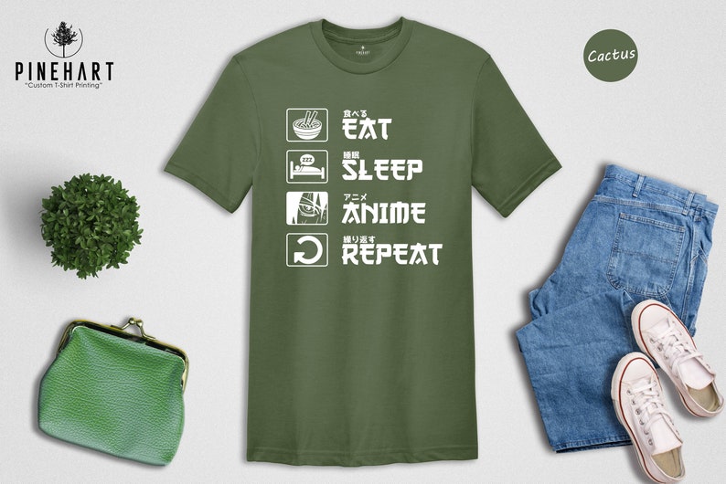 Eat Sleep Anime Repeat Shirt, Anime Shirt, Gift for Anime Lover, Gift for Anime Fan, Anime Otaku Shirt, Anime Sweatshirt, Cool Anime Shirt image 3