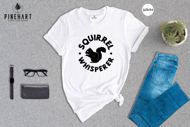 Squirrel Whisperer Shirt, Funny Squirrel Tee, Animal Lover Gift, Wildlife Rescue Tshirt, Camping Humor Apparel, Nature Lover Top image 2