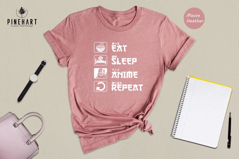 Eat Sleep Anime Repeat Shirt, Anime Shirt, Gift for Anime Lover, Gift for Anime Fan, Anime Otaku Shirt, Anime Sweatshirt, Cool Anime Shirt image 7