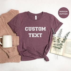 Custom Text T Shirt - Personalized Family Design Tee - Soft Ringspun Cotton, Digital Ink Print, Eco Friendly Wear