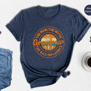 Grandpaw Dog Dad Funny Shirt - Casual Unisex Tee, Soft Ringspun Cotton, Pet Grandpa Gift, Family Bond Apparel afbeelding 6