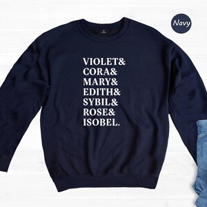 Downton Abbey Shirt: Vintage British Drama Tee, Character Names Design | Eco Friendly Cotton, Soft Ringspun, Fan Gift For Her image 8