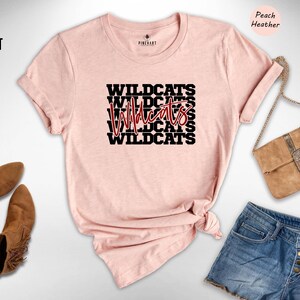 Wildcats Shirt, Retro Stacked Mascot Tee, School Spirit T-Shirt, Game Day Shirt for Fans, Wildcats Team Gift image 6