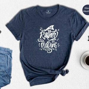 I'd Rather Be Reading Shirt, Funny Book Lover Tee, Bookworm Gift for Her Him, Cute Reading Quote T-Shirt, Librarian Teacher Gift image 1