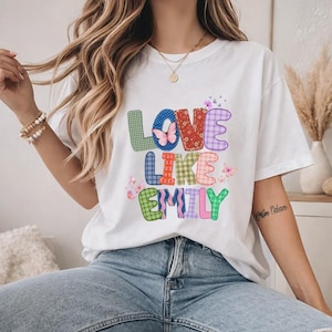 Love Like Custom Colorful Patchwork T-Shirt, Sweatshirt or Hoodie