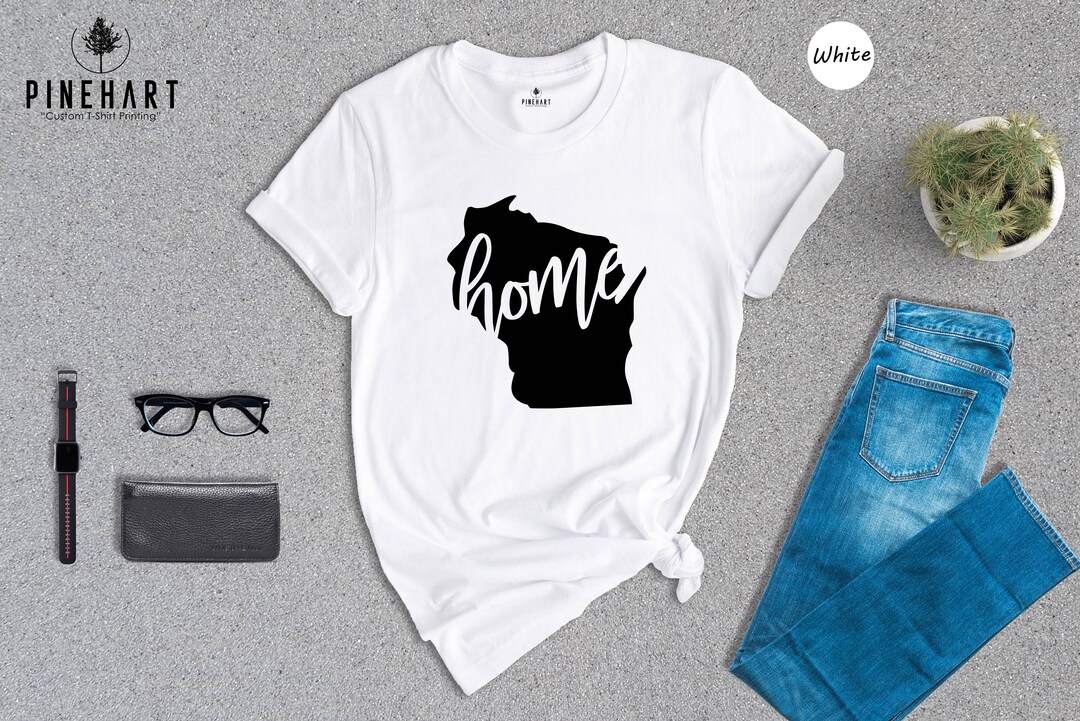 Wisconsin State Shirts, Wisconsin State Map Shirt, Wisconsin Travel