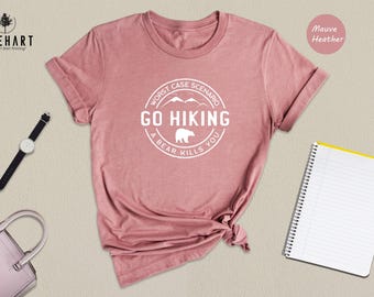 Go Hiking Worst Case Scenario Bear Shirt, Funny Hiking T-Shirt, Camping Nature Gift, Outdoor Adventure Tee