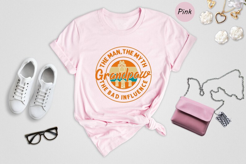 Grandpaw Dog Dad Funny Shirt - Casual Unisex Tee, Soft Ringspun Cotton, Pet Grandpa Gift, Family Bond Apparel afbeelding 5