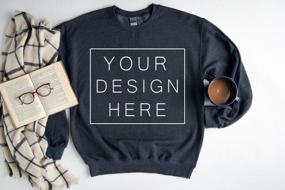 Custom Text Apparel Sweatshirt, Personalized Cozy Ringspun Cotton (Unisex Sizes, Soft Heather Colors, Eco Friendly Materials)