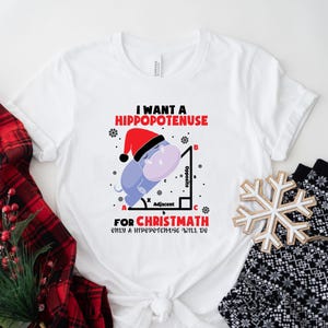 Funny Math T Shirt Geometry Elephant: Whimsical Holiday Design, Sustainable Cotton Blend (Unisex Sizes, Eco Ink)