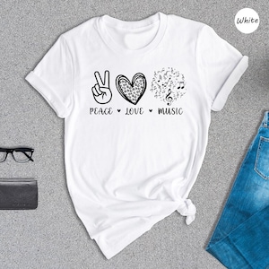 Peace Love Music Music Note T-Shirt Peace Love Music Music Note T-Shirt
