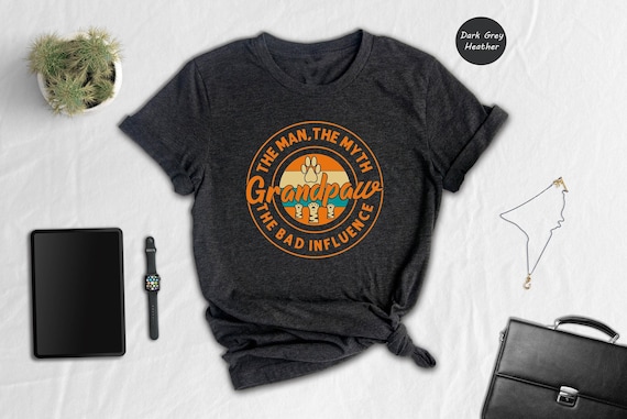 Grandpaw Dog Dad Funny Shirt - Casual Unisex Tee, Soft Ringspun Cotton, Pet Grandpa Gift, Family Bond Apparel
