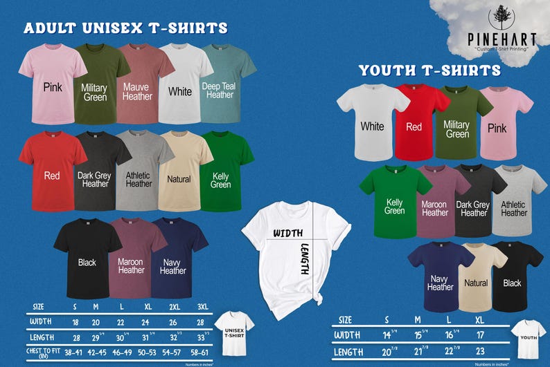 The image is a collage of various t-shirt designs, including different colors and styles, presented in a visually appealing manner.