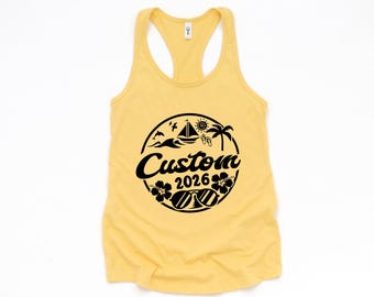 Custom Beach Trip Tank, Personalized Beach Trip Tank, Beach Fan Tank Top, Holiday Tank, Custom Vacation Tank, Custom Travel Tank