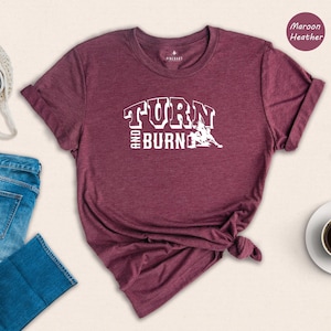 Turn and Burn Barrel Racing Shirt, Rodeo Cowgirl Equestrian Top
