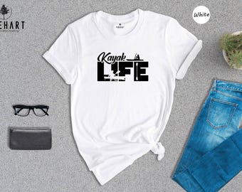 Kayak T Shirt Sport Lover Design: Eco-Friendly Cotton Tee, Durable Print | Soft, Comfortable Fit, Unisex S-XXL