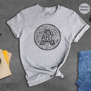 Art Teacher Shirt Eco-Friendly Cotton: Soft Comfortable Fit, Digital Ink Print (Preshrunk Fabric, Everyday Wear Sizes) immagine 7