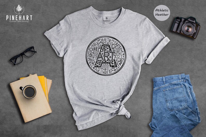 Art Teacher Shirt Eco-Friendly Cotton: Soft Comfortable Fit, Digital Ink Print (Preshrunk Fabric, Everyday Wear Sizes) immagine 7