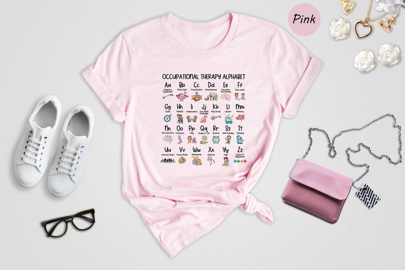 Occupational Therapy Alphabet Shirt, OT Student Gift, Funny Therapist Appreciation Tee, Pediatric OT Grad Shirt image 4