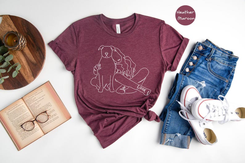 Pitbull Mom Shirt - Fur Mama Apparel Playful Tee - Eco Friendly Cotton, Digital Ink Design, Comfortable Fit zdjęcie 3