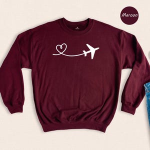 Airplane Heart Shirt Travel Lover Tee, Soft Preshrunk Cotton (Unisex S-XXL, Eco Friendly, Comfortable Fit) image 8