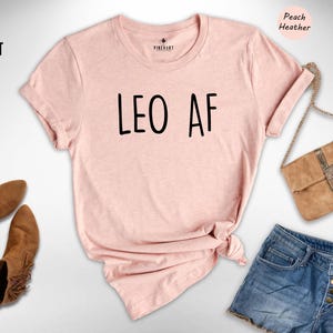 Leo Zodiac Shirt - Casual Astrology Tee, Eco-Friendly Recycled Cotton Blend - Soft Fit, Durable Print, Gift For Leo Lovers image 6