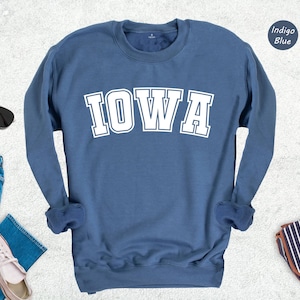Iowa Sweatshirt: Soft Cotton Blend Crewneck