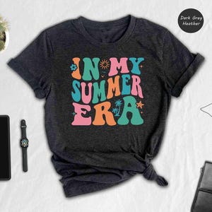 In My Summer Era Shirt, Retro Wavy Summer Vacation Tee, Trendy Groovy Beach Top, Gift for Her zdjęcie 1