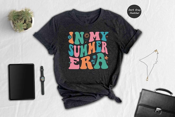 Retro Summer Tee Unisex Casual Shirt: Vintage Vacation Style, Heather Blend Fabric (Soft Ringspun Cotton, S-XL)
