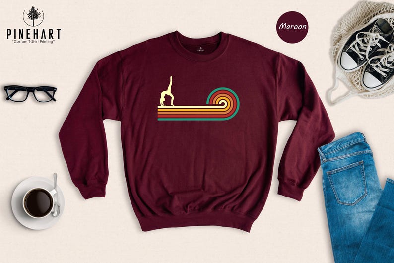 Gymnastics Shirt Vintage Style: Retro Heather Cotton Tee, Eco Friendly Print | Unisex S-XXL, Durable Design image 8