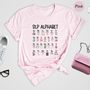 SLP Alphabet Shirt Unique ABC Design: Soft Cotton Blend, Speech Therapy Gift | Comfortable Fit, Durable Wear | Multiple Sizes
