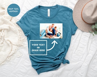 Custom Image Shirt: Personalized Crewneck - Soft Cotton Blend, Eco-Friendly Print, Adult Sizes, Gift For Dad