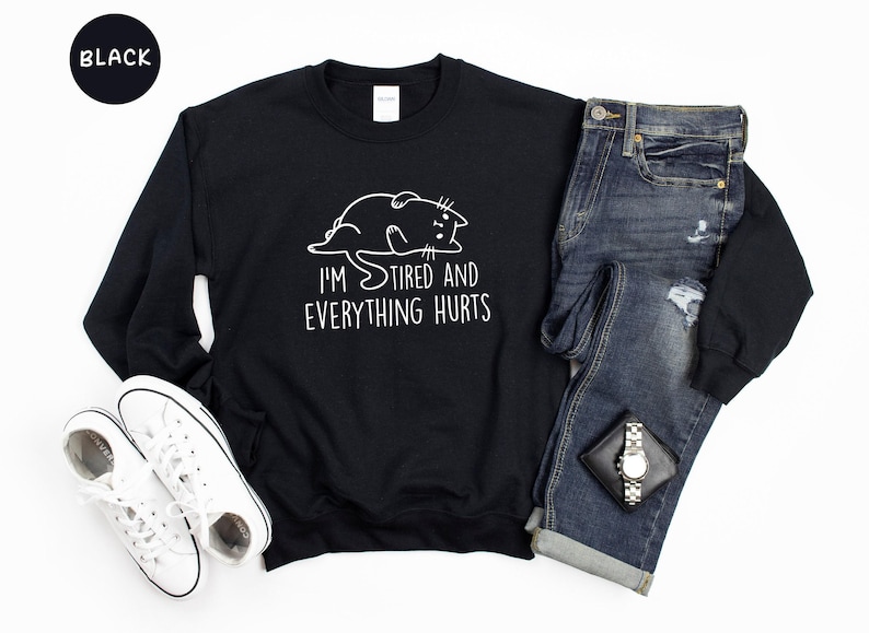 Funny Workout Tee: 'I'm Tired and Everything Hurts' Shirt, Soft Cotton, Eco-Friendly Ink | Unisex S-XXL, Gym Humor image 7