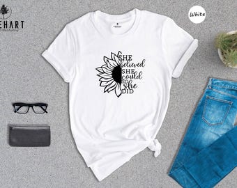 Strong Woman Outfit Empowered T-Shirt: Inspirational Kindness Theme, Heather Blend Cotton (Multiple Sizes, Comfort Fit)