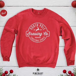 North Pole Brewing Co. Christmas Sweatshirt: Festive Holiday Graphic