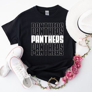 Team Mascot Back To School Shirt, Panthers Team Shirt, Team Spirit Shirt, Panthers School Shirt, Panthers Fan Shirt