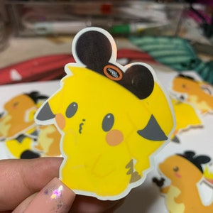 Pikachu Disneyland waterproof sticker