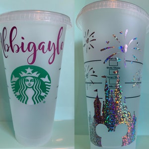 Disney castle inspired 24 oz Starbucks cup