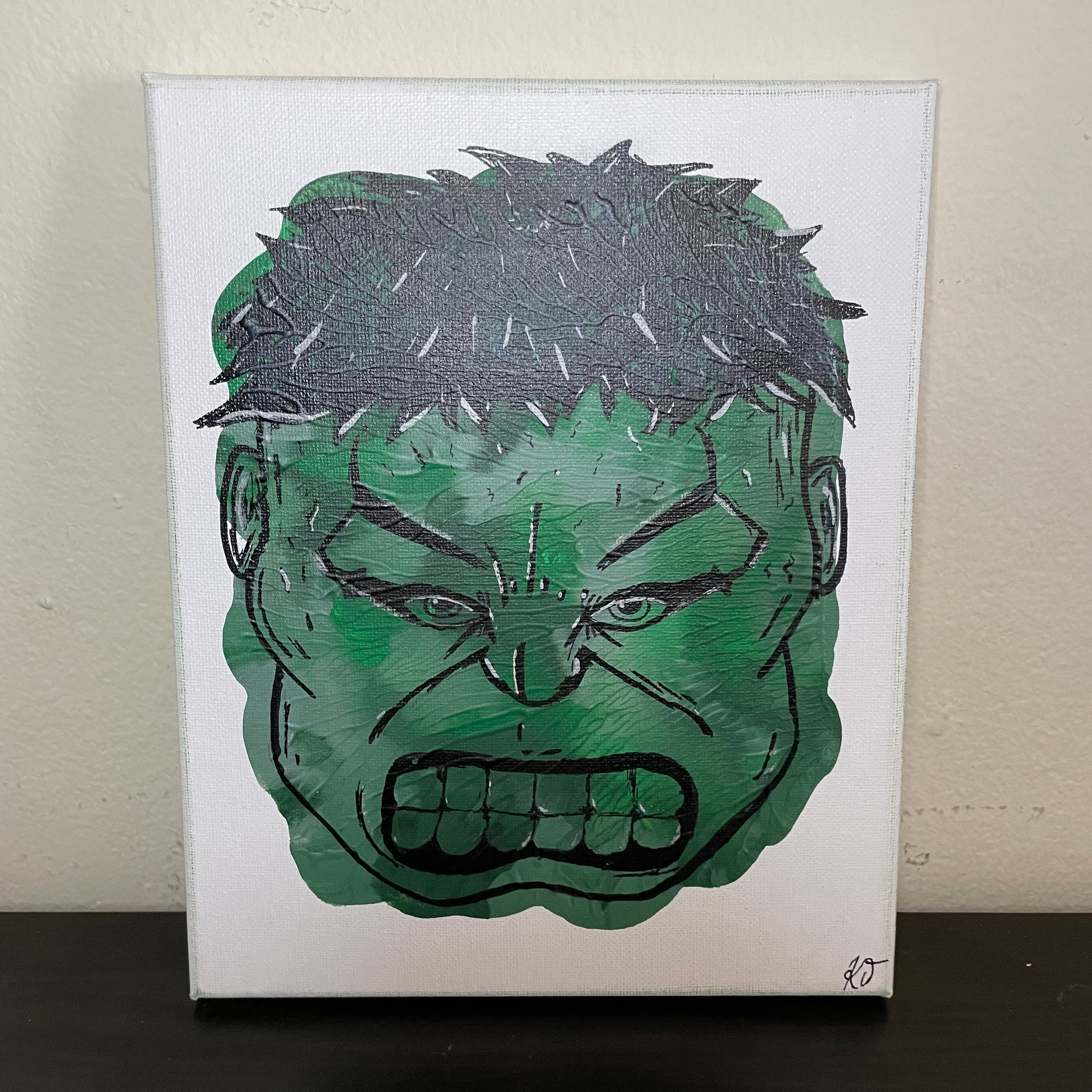 Hulk Canvas Painting Set: Abstract Superhero Wall Art - Etsy
