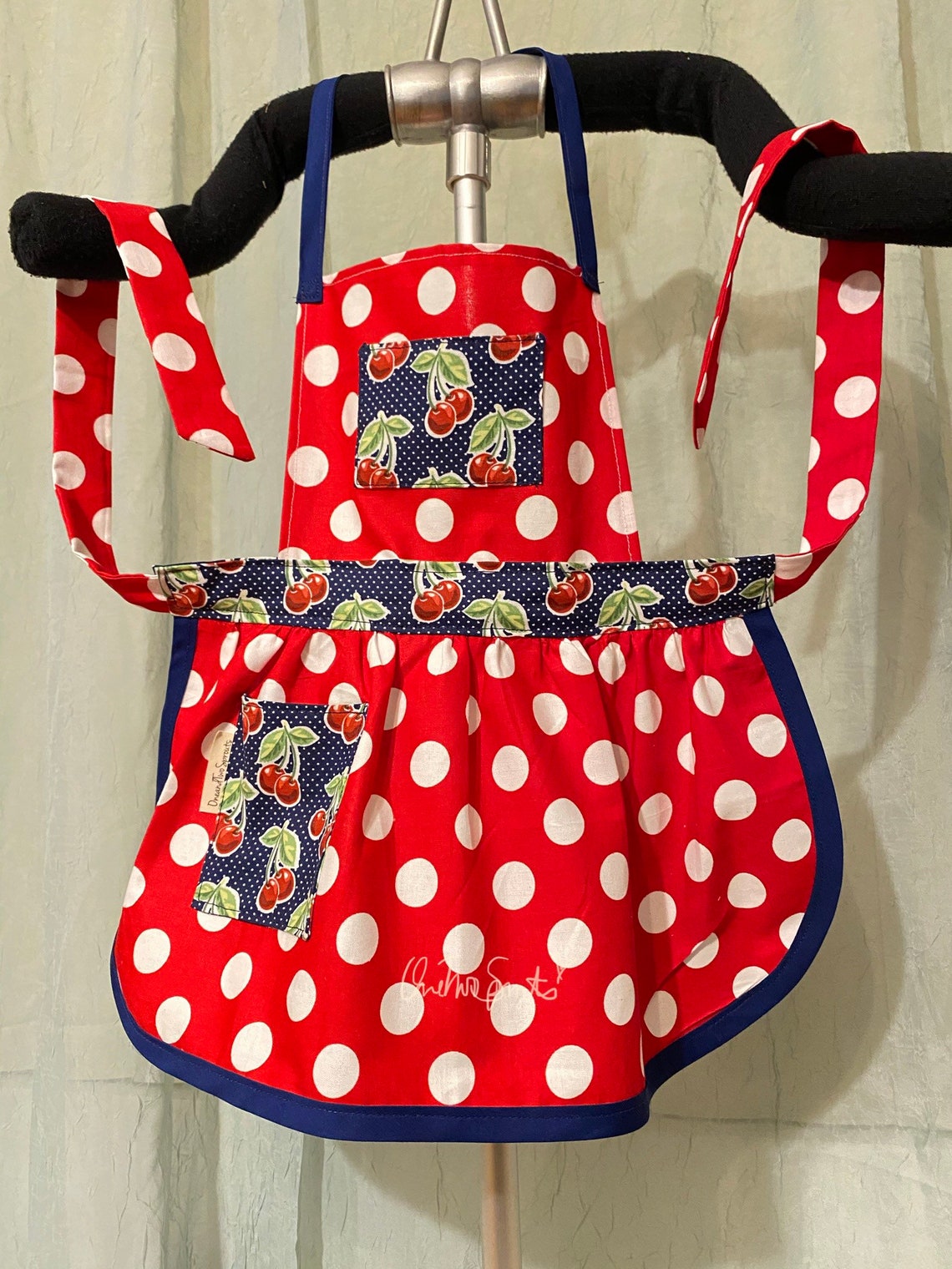 Polkadots Apron con bolsillos apron para niños apron para Etsy